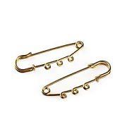 Основа для броши "Булавка", 304 Stainless Steel, цвет золото, 50х16х7 мм