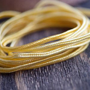 Сутаж, желтый, 3х1 мм (уп 5 м)