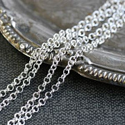 Цепочка "Раунд", цвет серебро, звено 4х1 мм