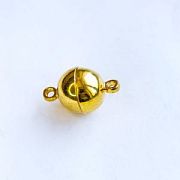Застежка магнитная "Шарик", цвет золото, 16х10 мм