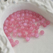 Бусина "Кошачий глаз", стекло, цвет яркий розовый, 5 мм