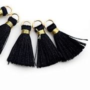 Кисточка, нейлон/латунь, цвет черный, 23-27x5 мм