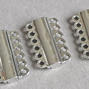 Застежка магнитная "Пенал", цвет платина, 34x21x6 мм