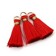 Кисточка, нейлон/латунь, цвет красный, 23-27x5 мм