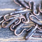 Застежка "Тибет", цвет красная медь, 22x6.5 мм