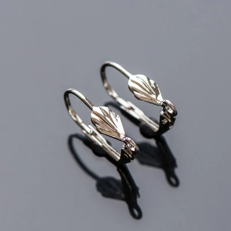 швензы "барбара", металл, покрытие родием, 18х12х0.8 мм