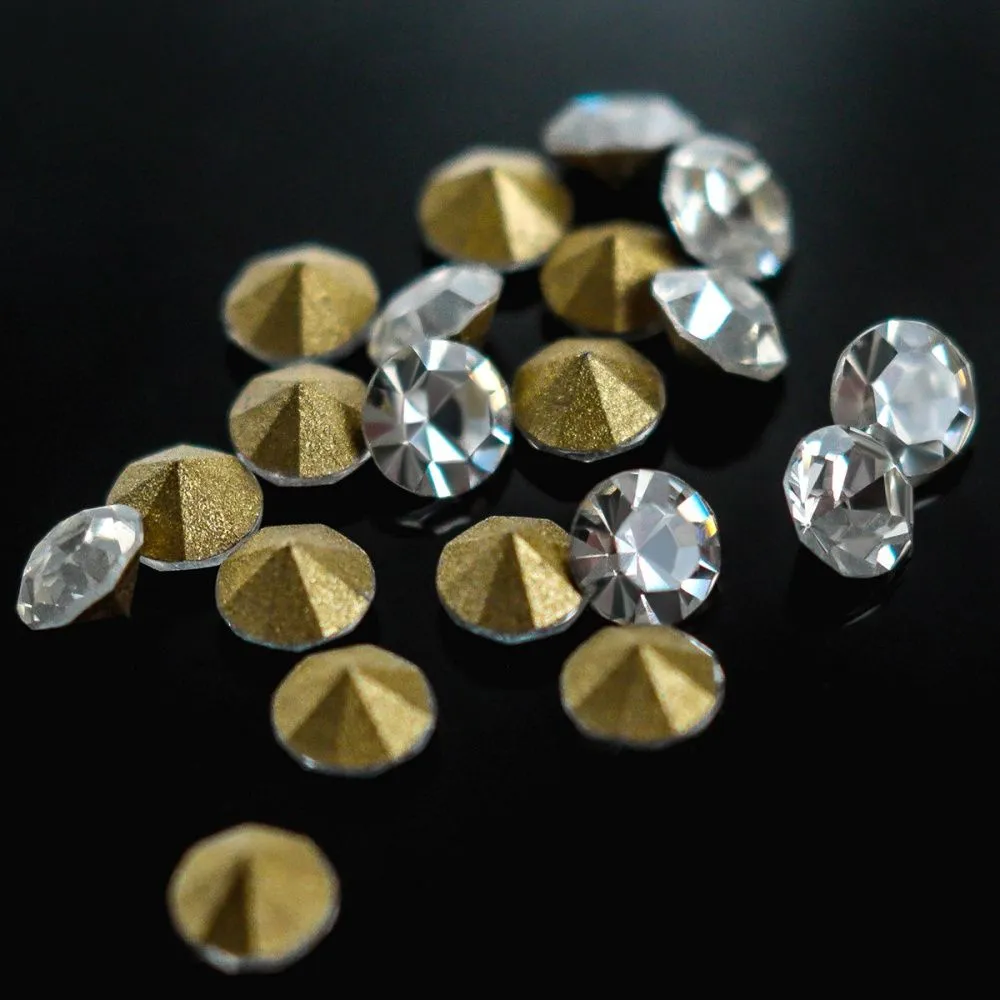 стразы ювелирные, стекло, цвет crystal, 3.4-3.5 мм (уп 20 шт)