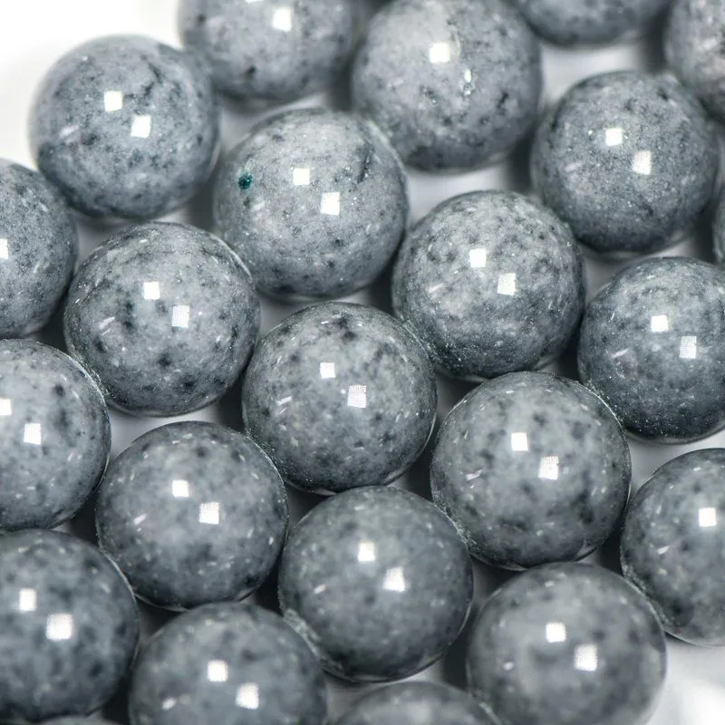 бусина имитация нефрита 12, цвет серый, колорир., 12 мм