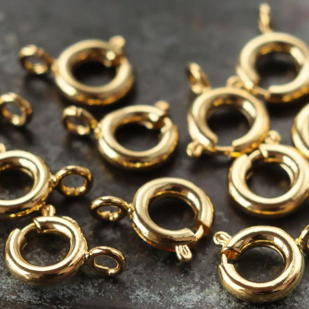 замочек шпрингельный, позолота, 10x8x3 мм