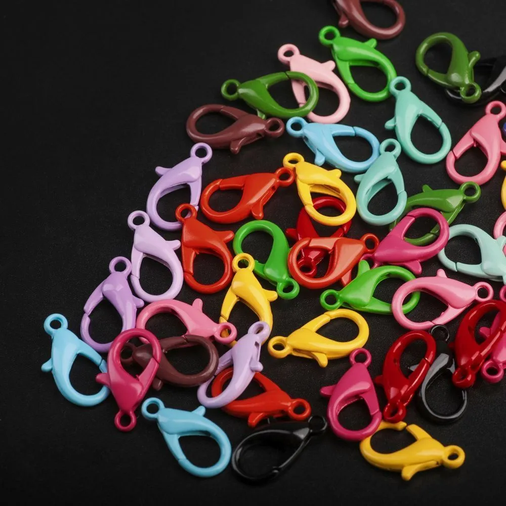 Замочки замочек-лобстер "рейнбоу", цветовой микс, 16.5x9.5x4 мм