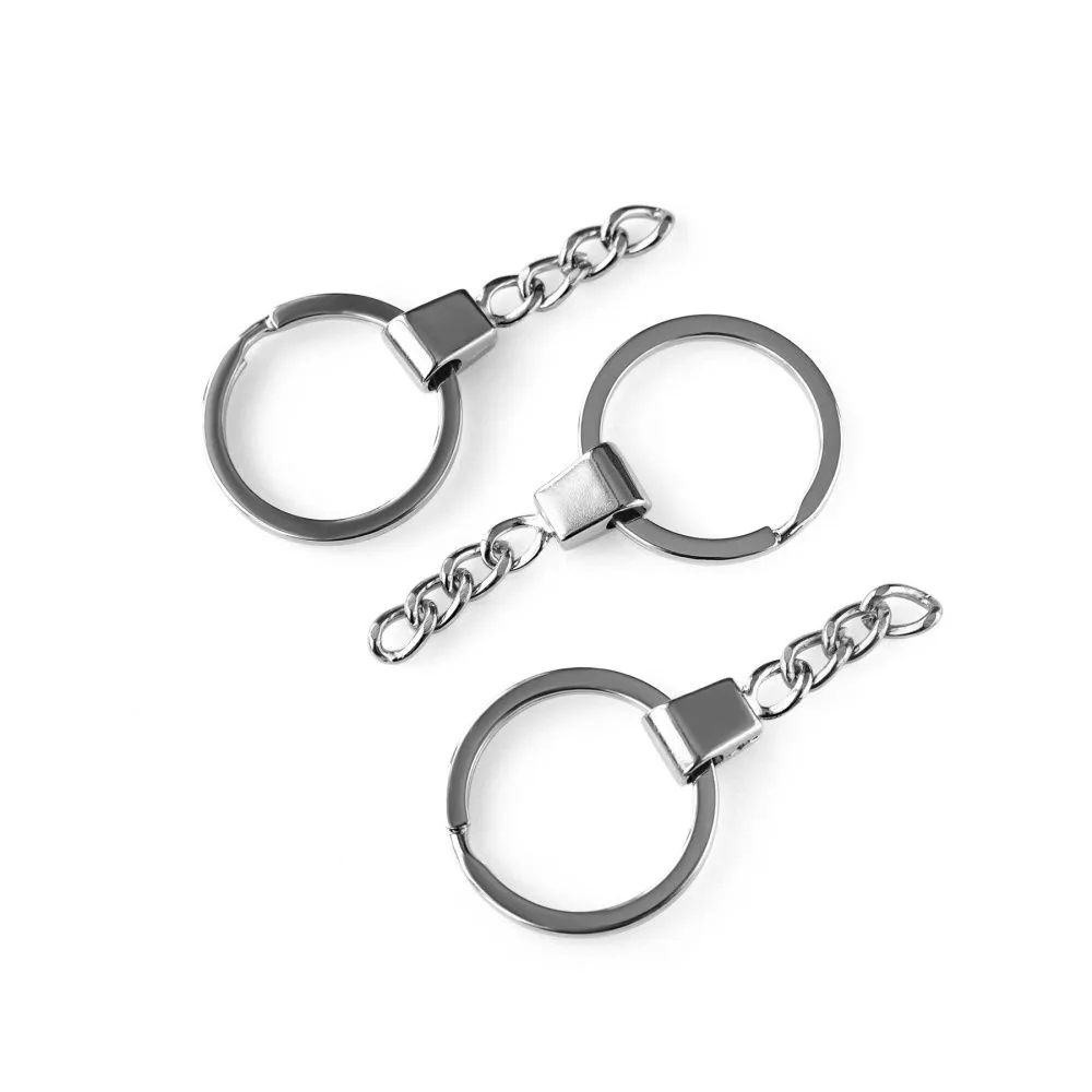 кольцо для брелоков, сталь, цвет платина, 62 мм