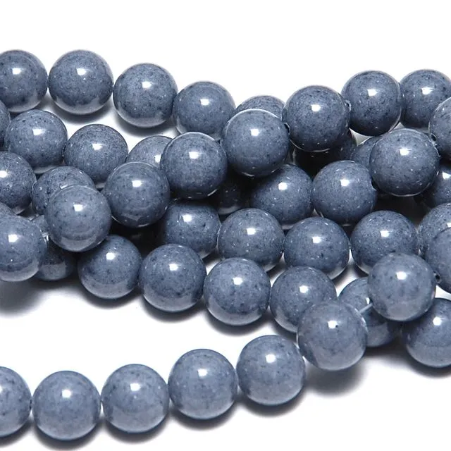 бусина имитация нефрита 12, цвет серый, колорир., 12 мм