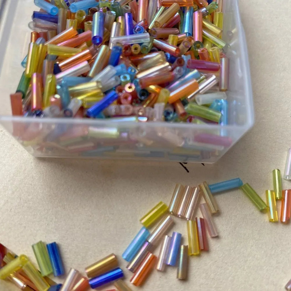 стеклярус "перламутровый коктейль", набор бисера в коробочке