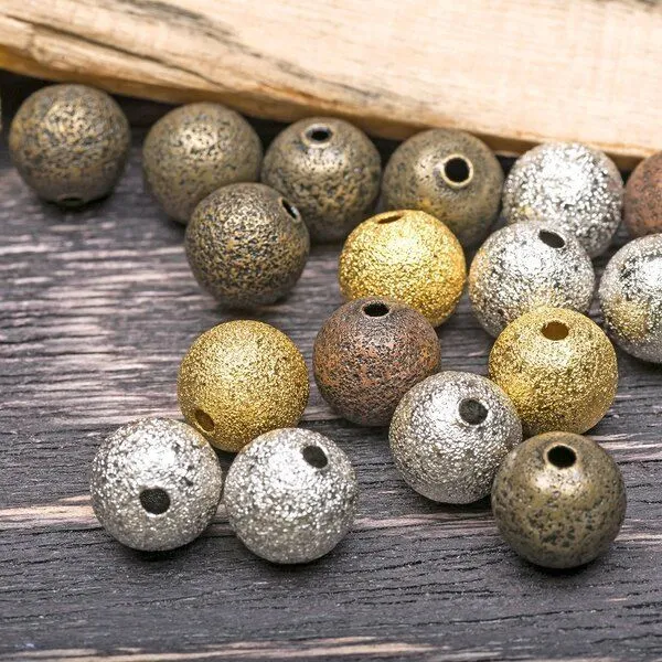 бусина, металл "звездная пыль" 10, цветовой микс, 10 мм