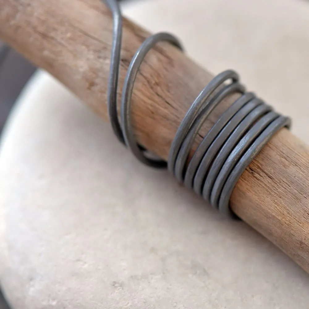 шнур кожаный, цвет серый, диаметр 1.5 мм