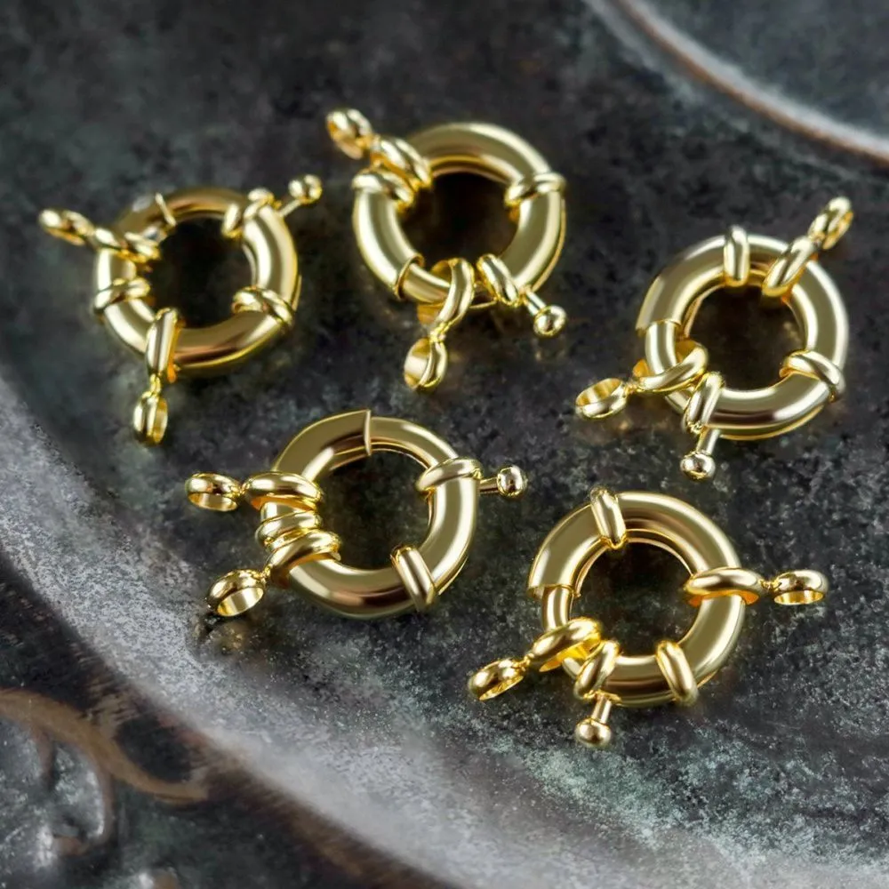 Замочки замочек-кольцо, цвет золото, 17 мм