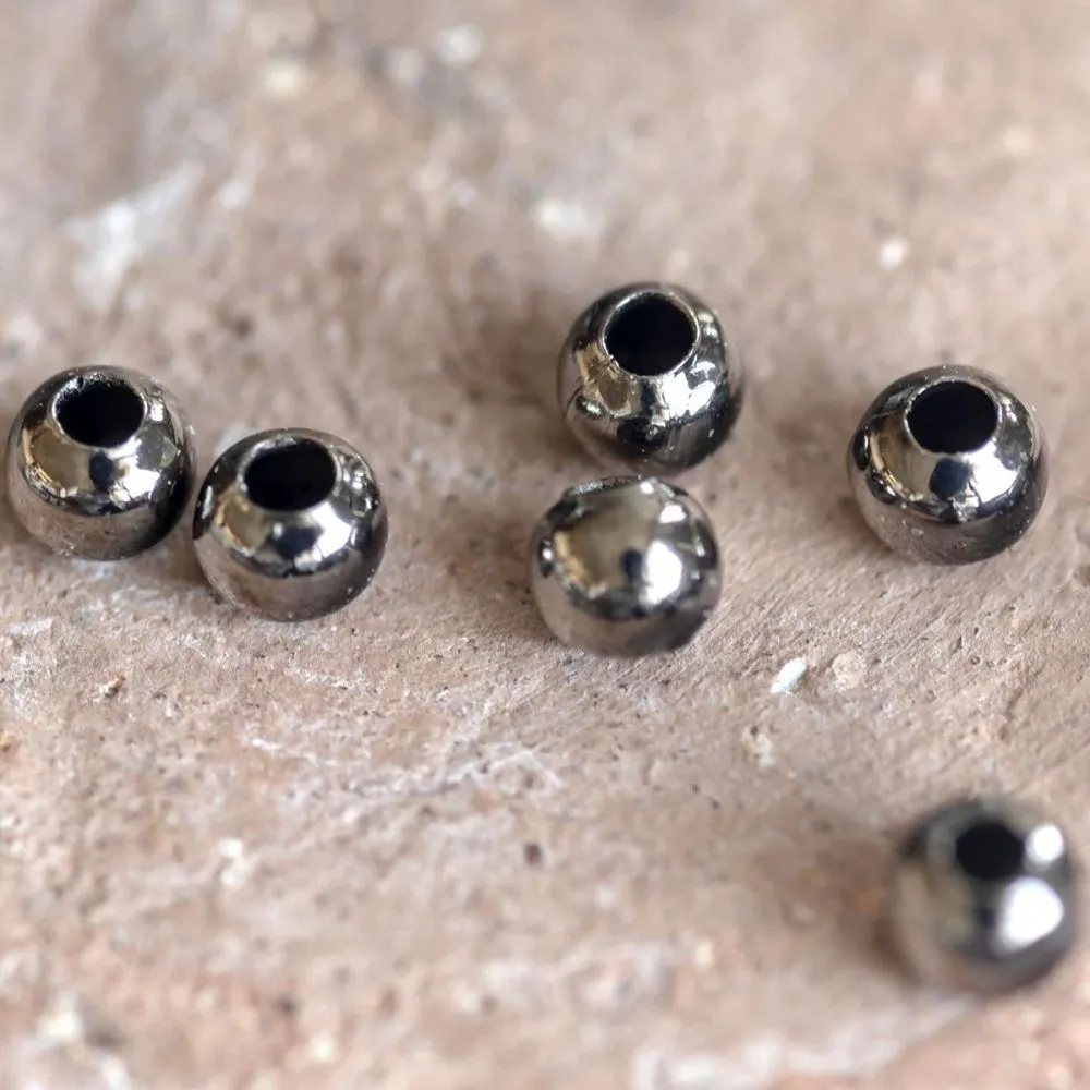 бусина, металл "симпл", цвет черный, 3.2 мм (уп 5 г)