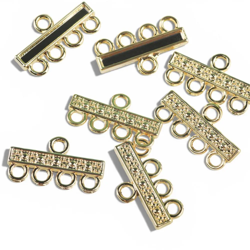 коннектор "планка", позолота, 12x21x2 мм