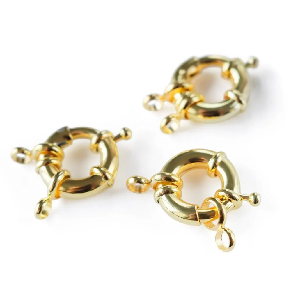 Замочки замочек-кольцо, цвет золото, 17 мм