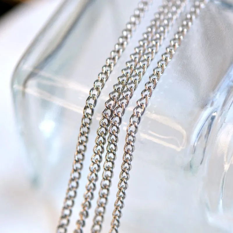 цепочка "твист", цвет платина, звено 3х2х0.5 мм