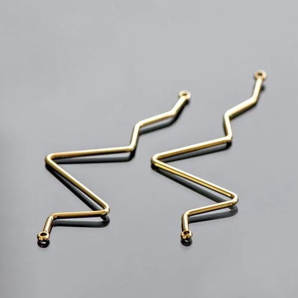 коннектор "молния", позолота, 53х21.5x1 мм