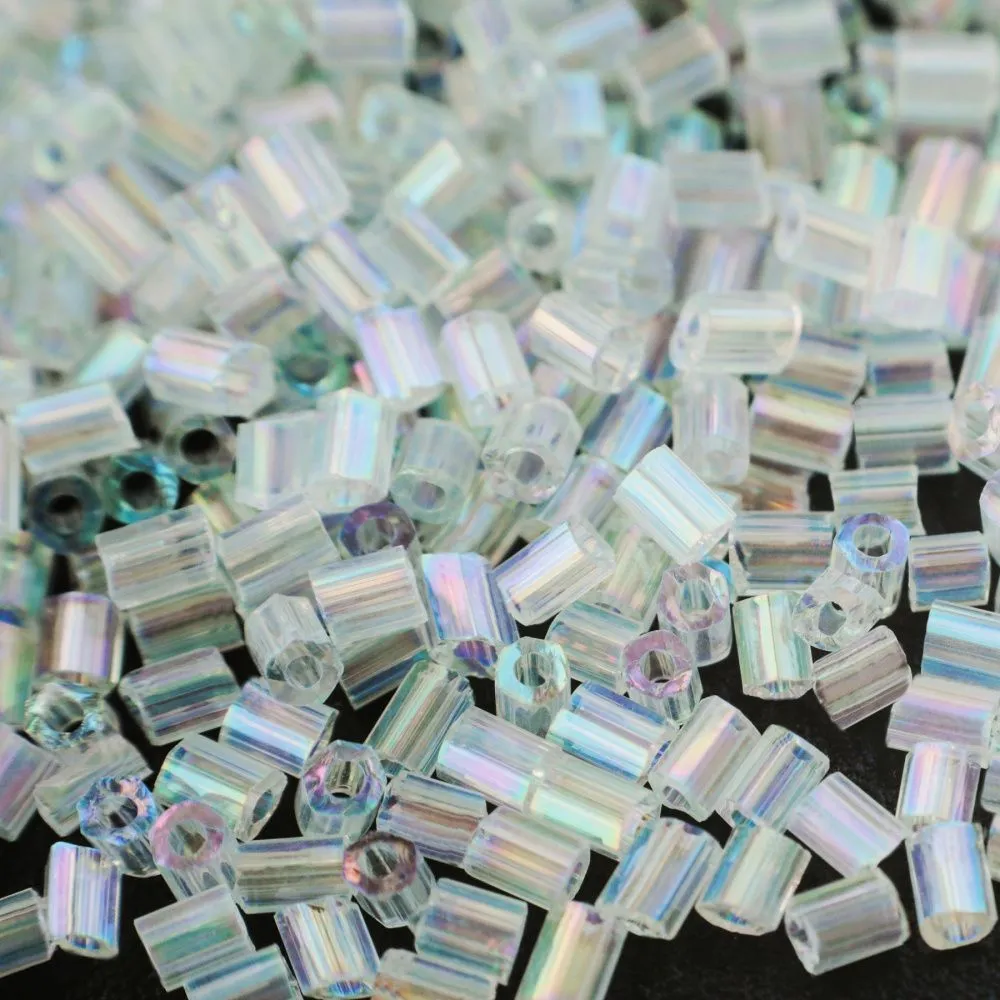 бисер "радуга", рубка-гексагон, цвет прозрачный ав, 11/0 2cut (уп 20 г)