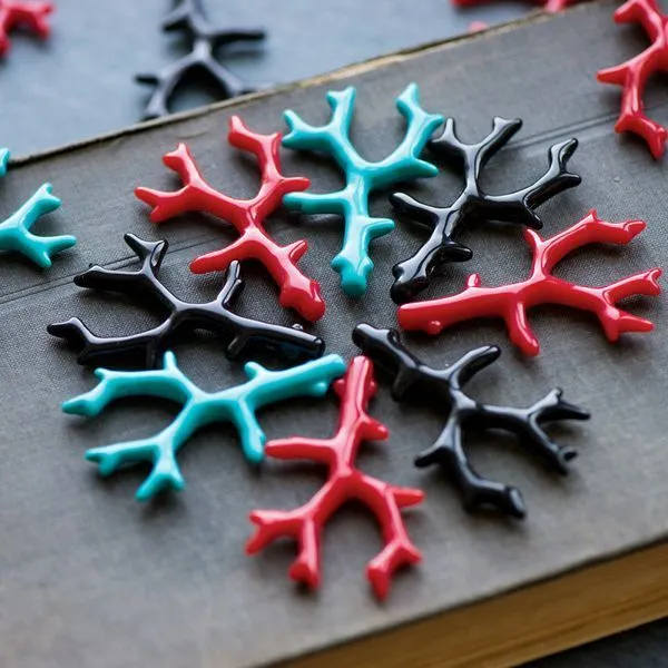 подвеска акриловая "коралл большой", цветовой микс, 61x37x6 мм