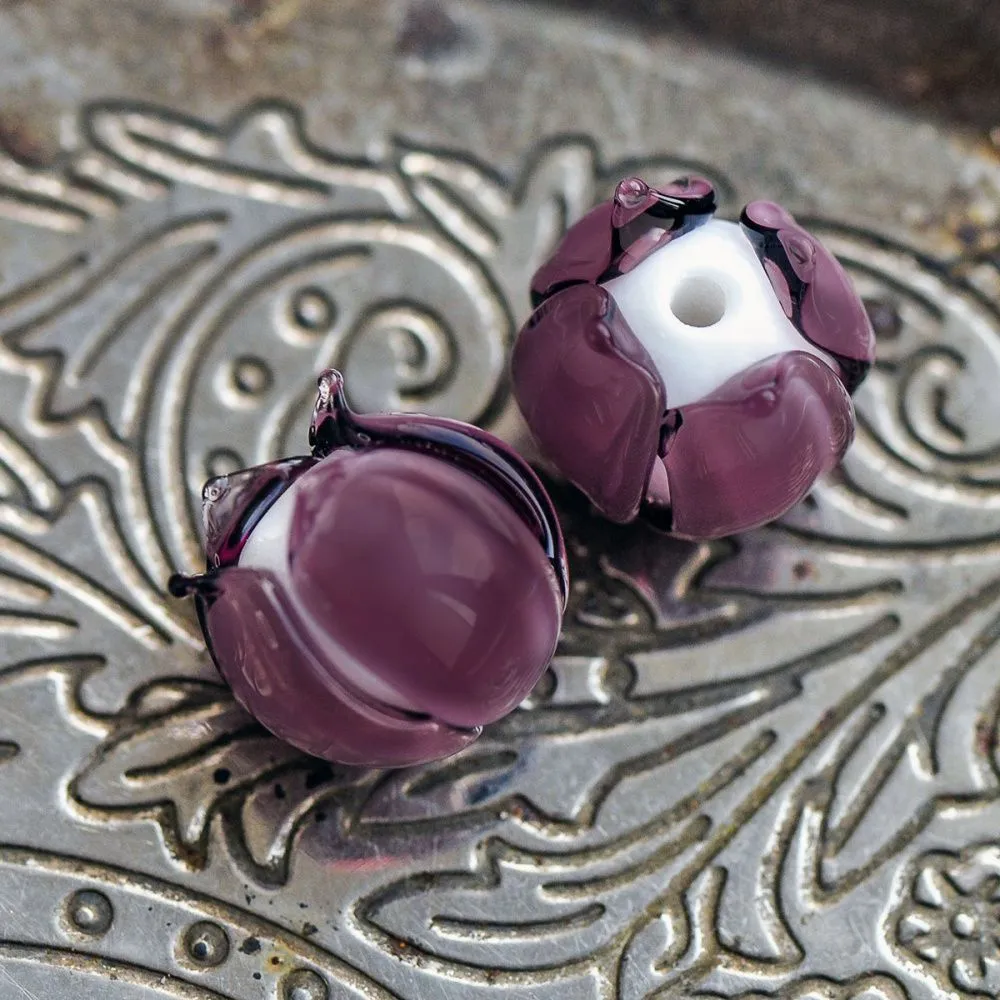 бусина, мурано "бутончик", сиреневый, 13х12 мм