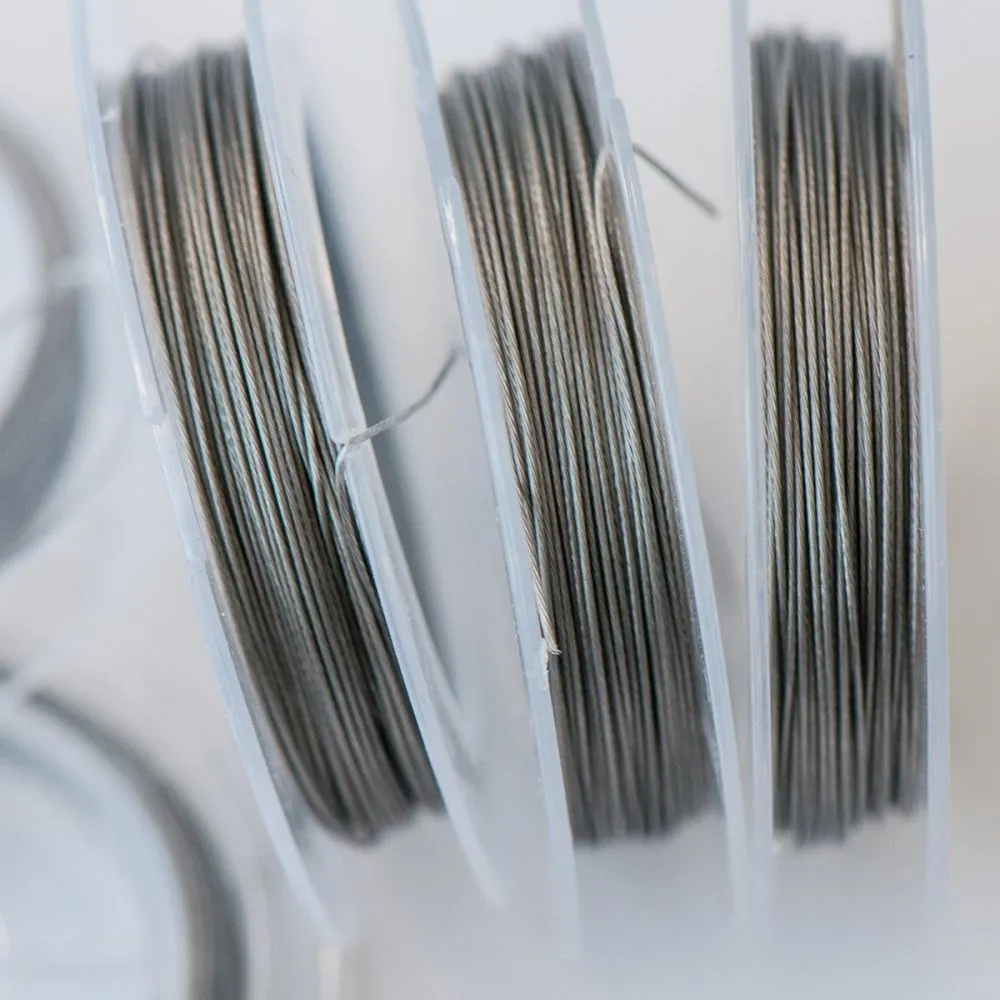 тросик ювелирный в оплетке, цвет серебристый, d 0.38 мм, 10 м