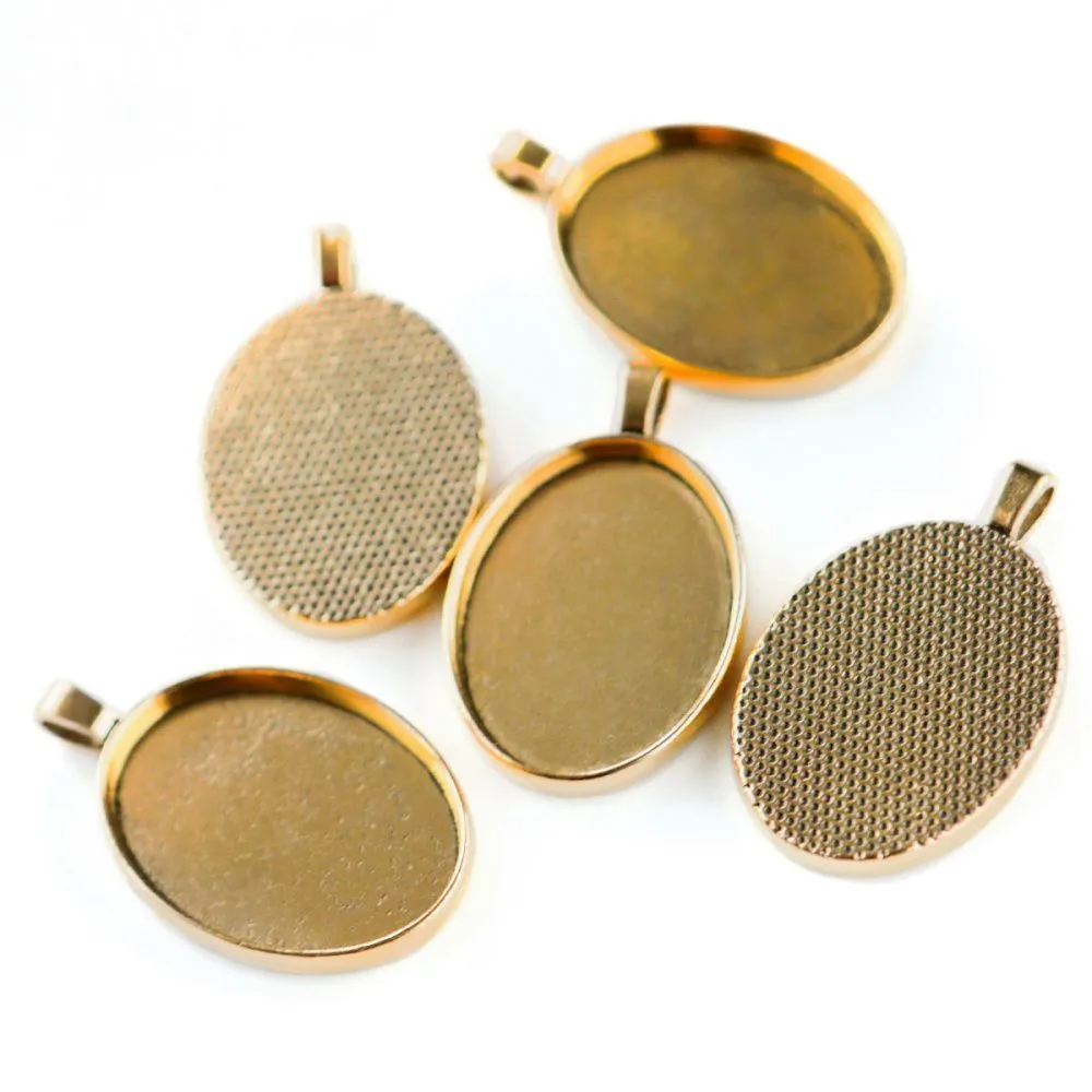 сеттинг овальный "мирра", цвет античное золото, 38.5х24.5х5.5 мм