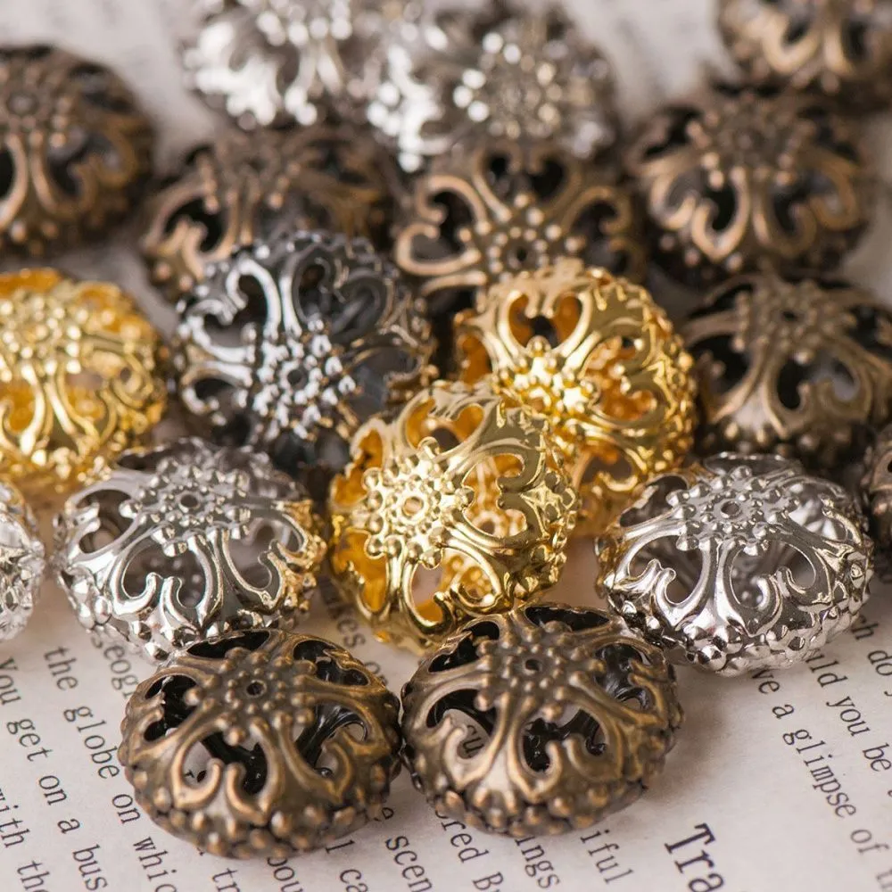 бусина, металл "винтаж", абакус, цветовой микс, 23х12.5 мм