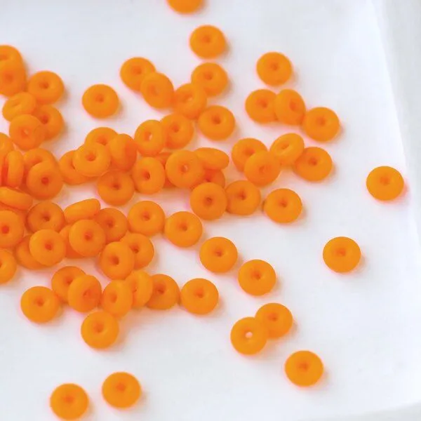 разделитель-колечко "силикон", силикон, цвет оранжевый, 5х2 мм