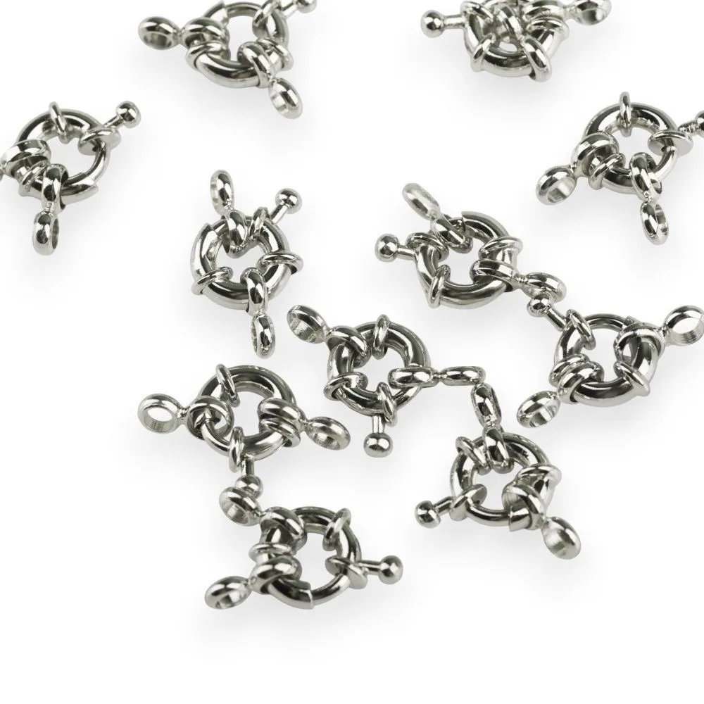 Замочки замочек-кольцо, цвет платина, 8.5-9х4 мм