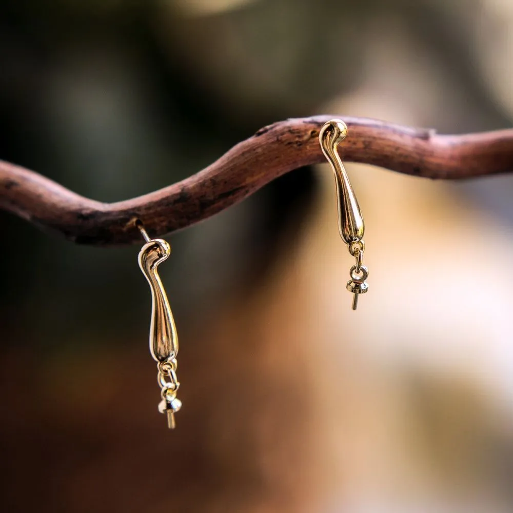 пуссеты "ренни", позолоченные, 16 мм