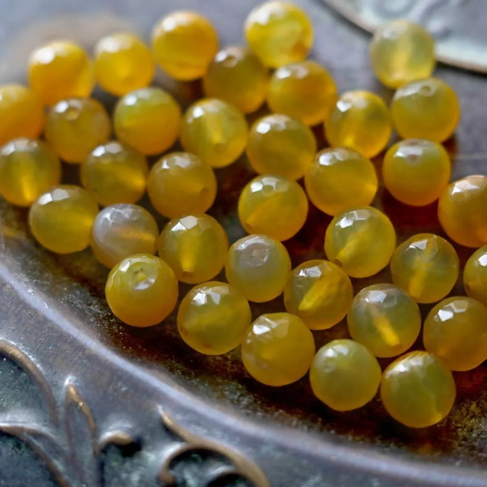 бусина агат 10, граненая, цвет желтый, колорир., 10 мм