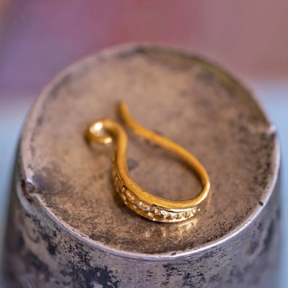 швензы "хлоя", цвет золото, 15х9х2 мм