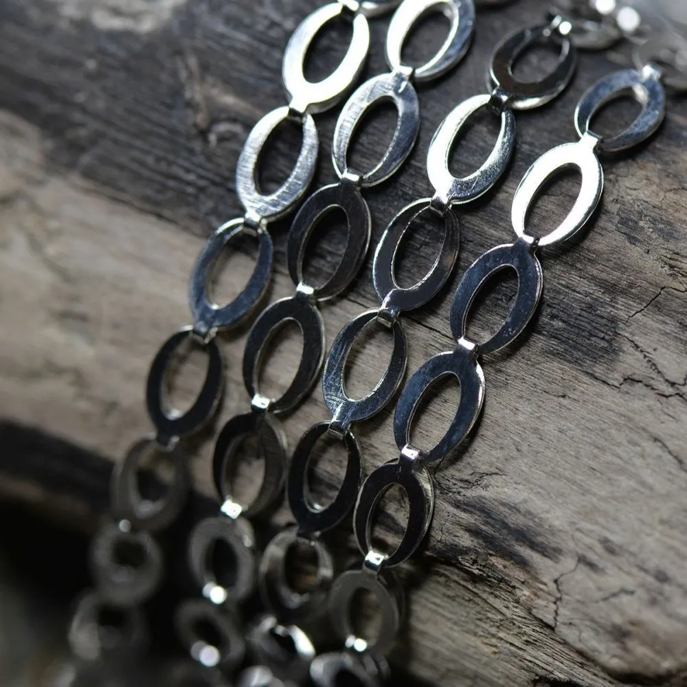 цепочка "эллипс", цвет платина, звено 9x5x2 мм