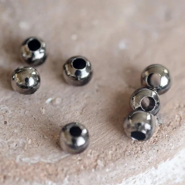 бусина, металл "симпл", цвет черный, 3.2 мм (уп 5 г)
