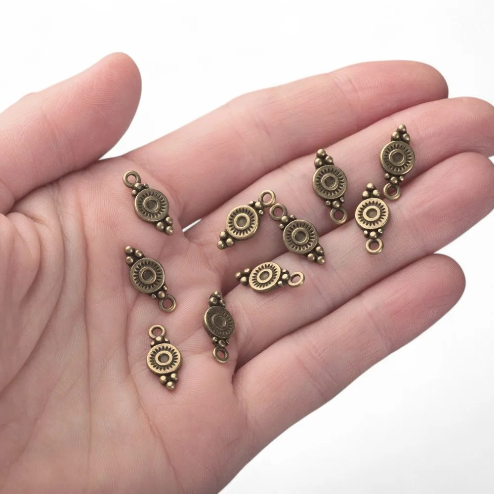 подвеска металл "митра", цвет античная бронза, 16x7x1.5 мм