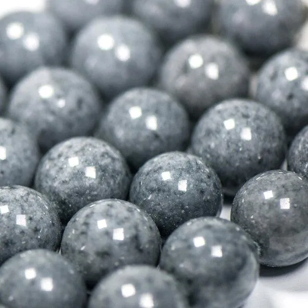 бусина имитация нефрита 12, цвет серый, колорир., 12 мм