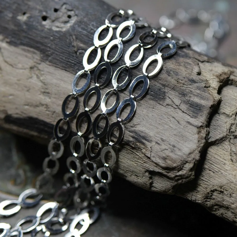 цепочка "эллипс", цвет платина, звено 9x5x2 мм