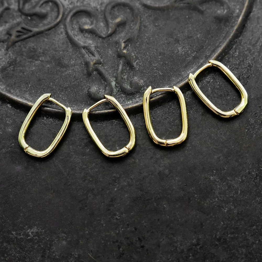 швензы "квадро", позолоченные, 16x12x2 мм 