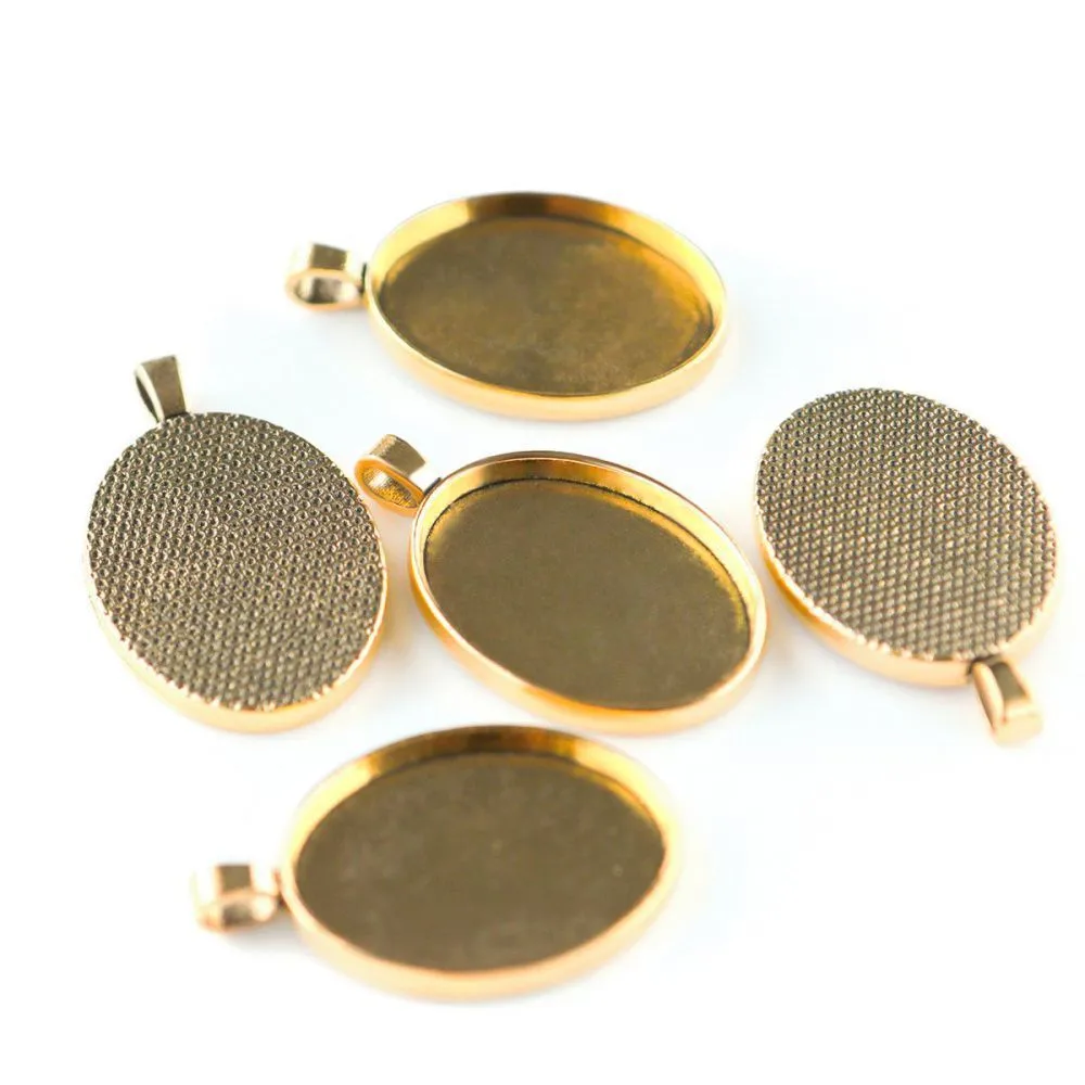 сеттинг овальный "мирра", цвет античное золото, 38.5х24.5х5.5 мм