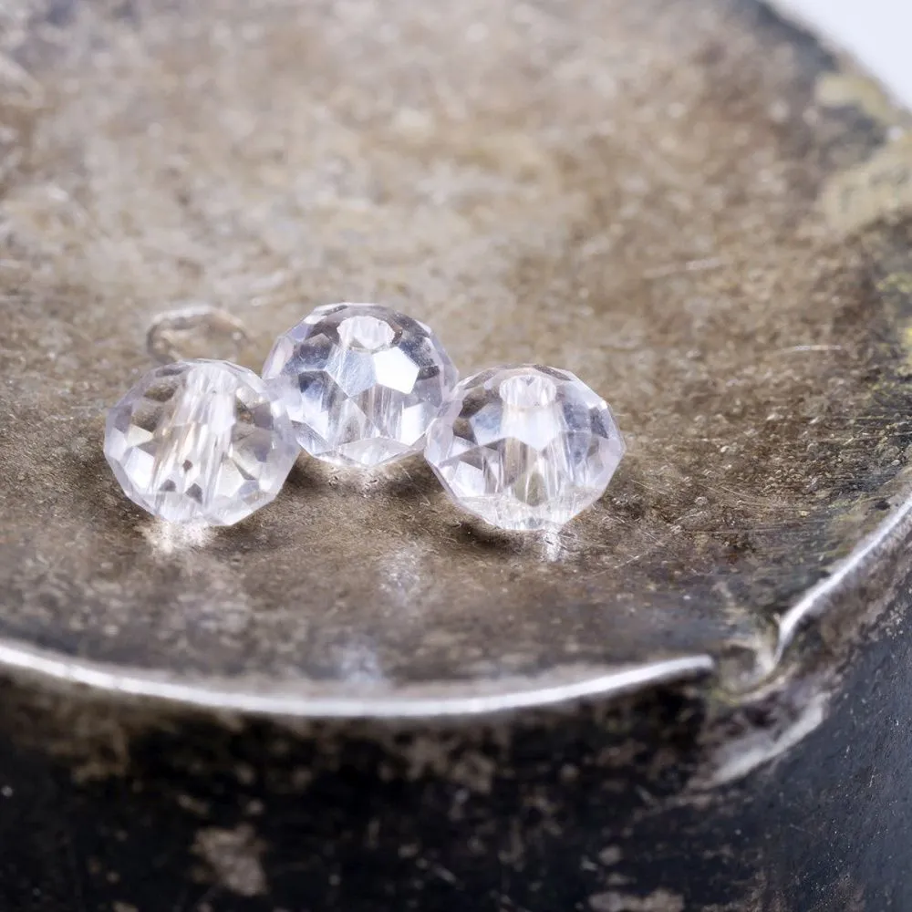 бусина, стекло абакус 3,5, граненая, цвет розовый перламутровый, 3.5х2.5 мм (уп 50+/-10 шт)