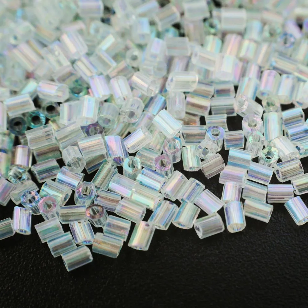 бисер "радуга", рубка-гексагон, цвет прозрачный ав, 11/0 2cut (уп 20 г)