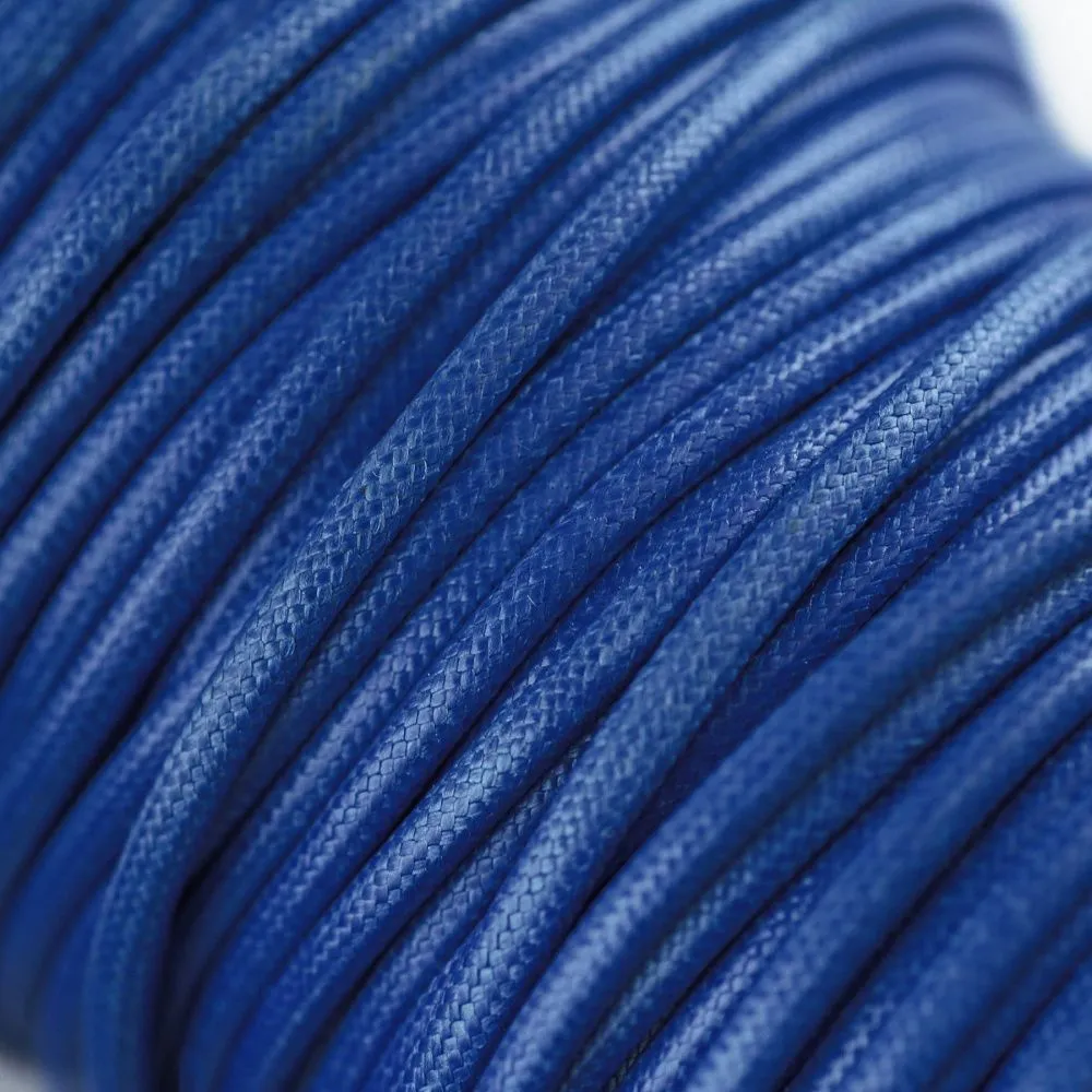 шнур вощеный, цвет светло-синий, 3 мм