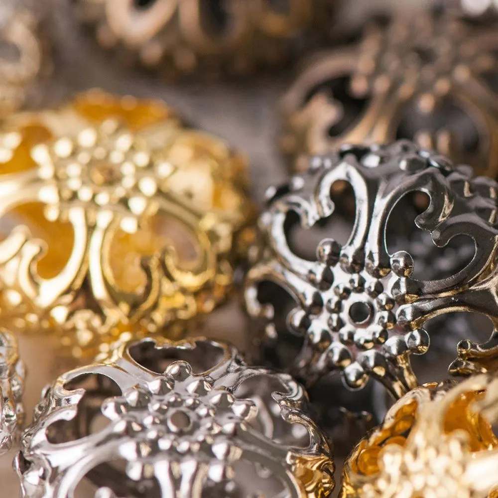 бусина, металл "винтаж", абакус, цветовой микс, 23х12.5 мм