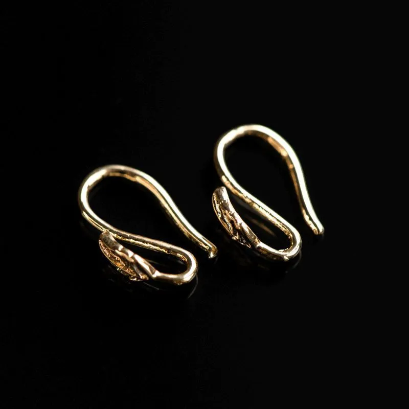 швензы "листик", позолоченные, 12x9x3 мм