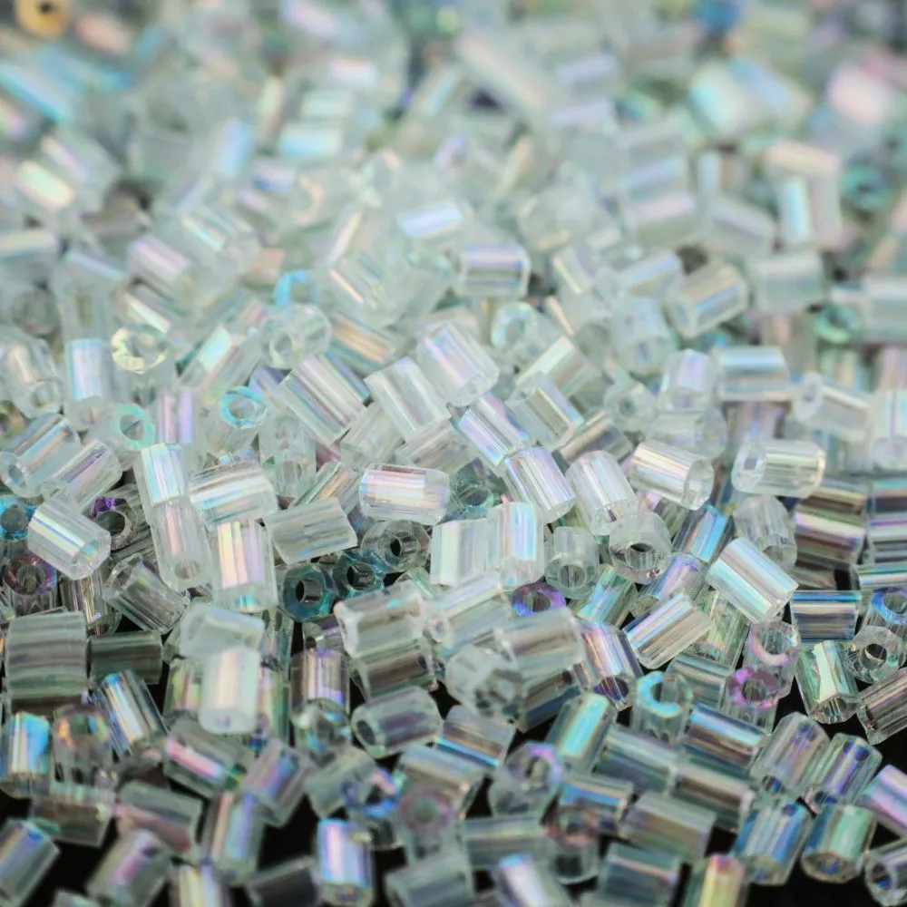 бисер "радуга", рубка-гексагон, цвет прозрачный ав, 11/0 2cut (уп 20 г)