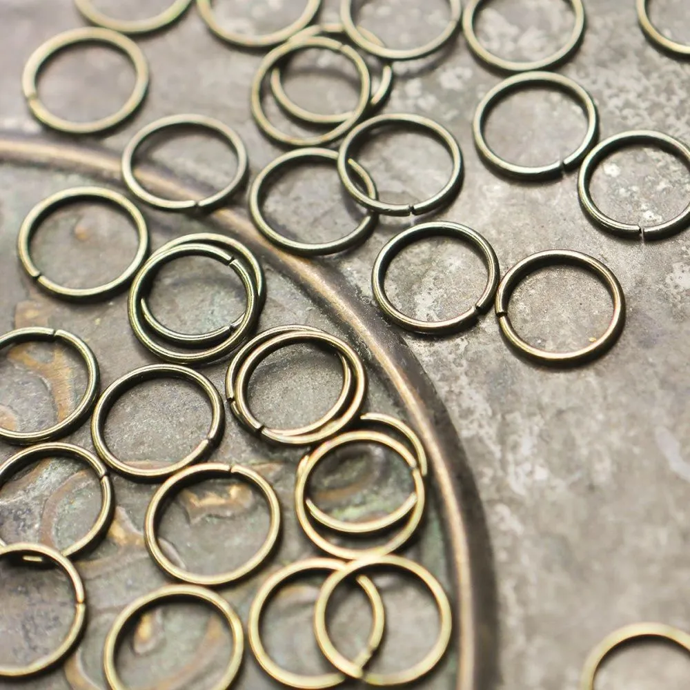 колечко соединительное 10, цвет античная бронза, 10 мм (уп ок. 60 шт)